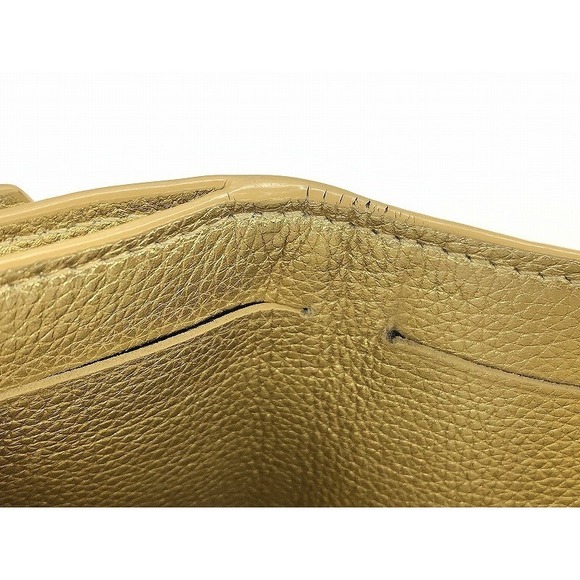 Louis Vuitton Portefeuille Wallet Lock Bifold Compact Gold - Picture 8 of 10